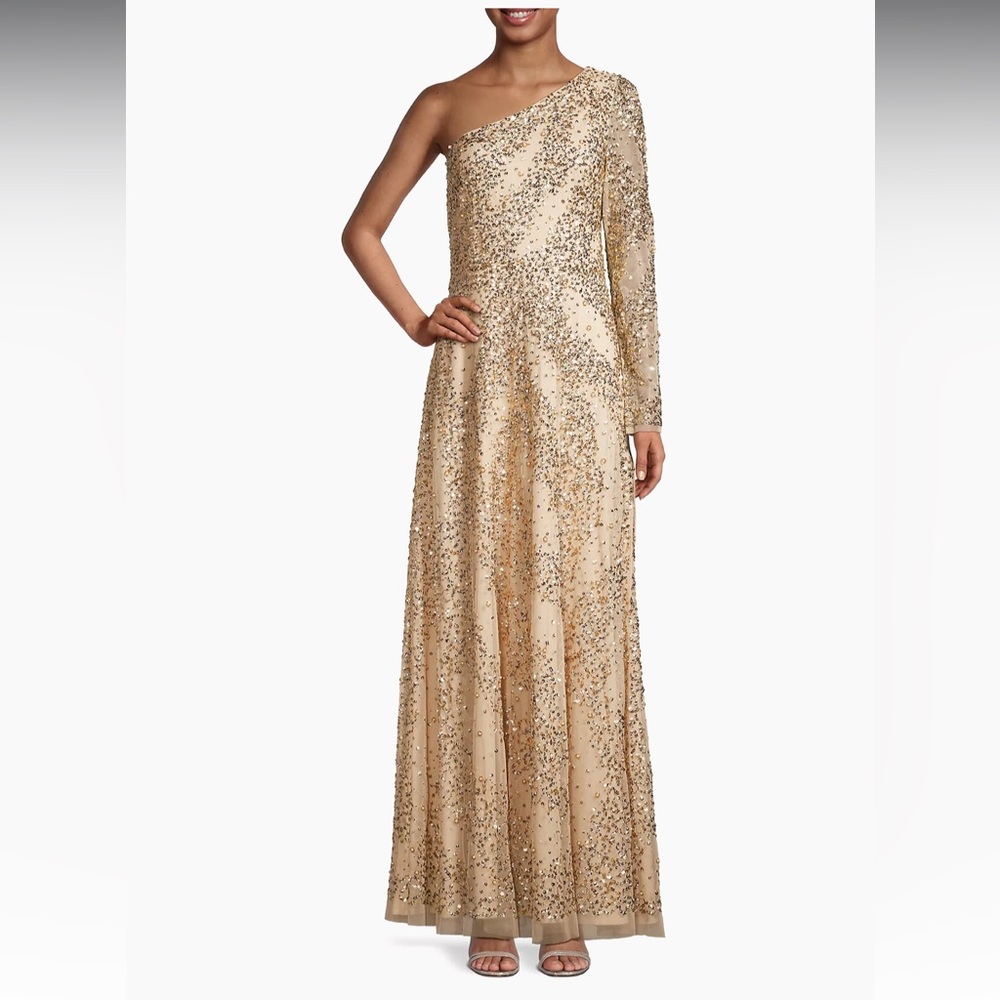Aidan Mattox | Size 4 | Light Gold | Tailored to Petite Size